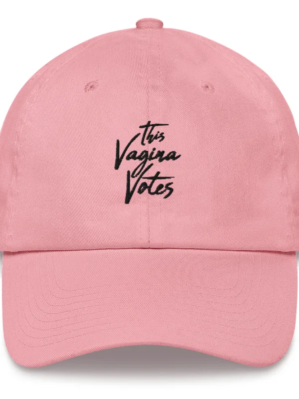 This Vagina Votes (black text) - Hat - Image 3