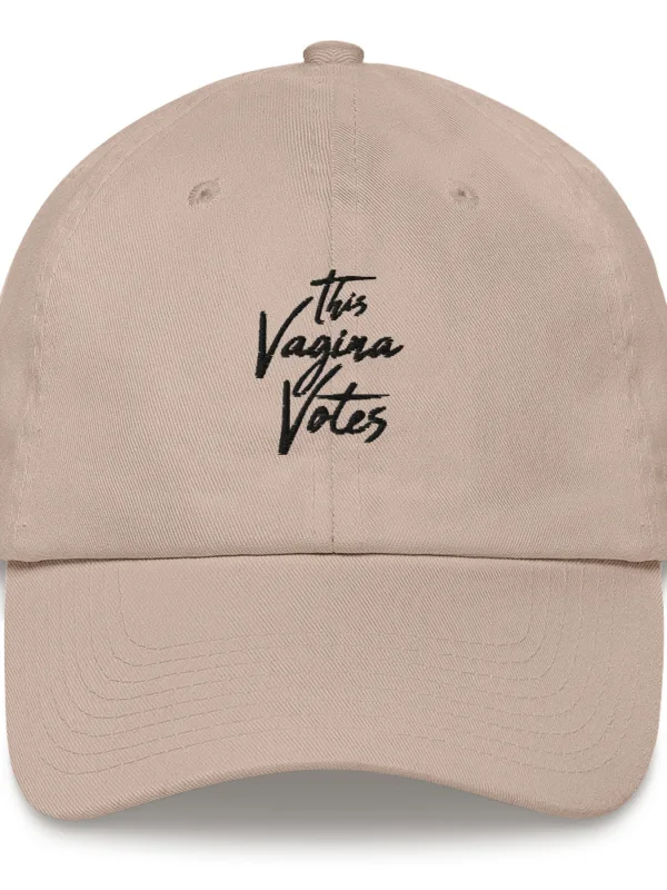 This Vagina Votes (black text) - Hat - Image 2