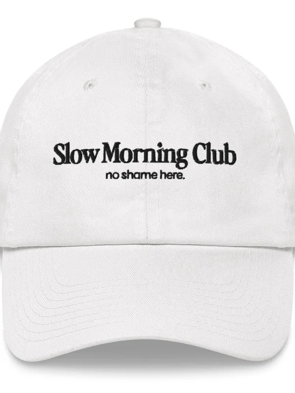 Slow Morning Club (black text) - Hat - Image 9