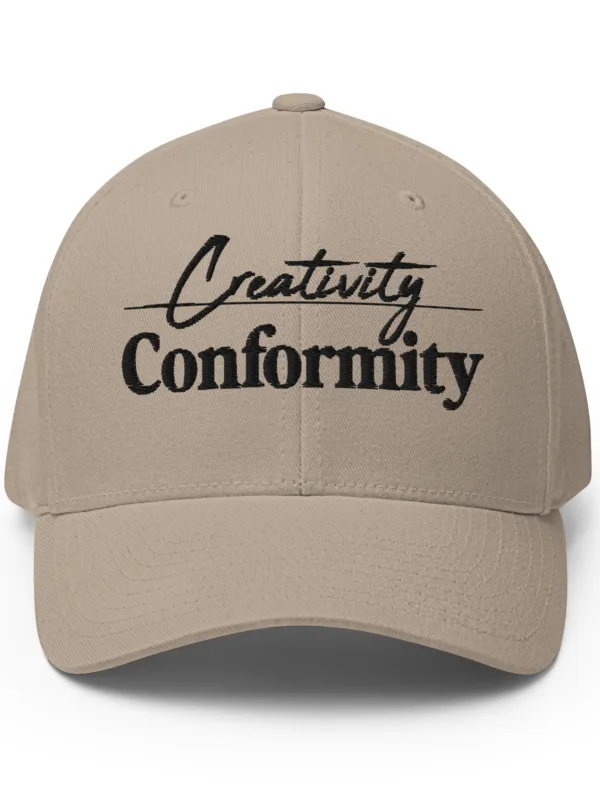 Creativity / Conformity (black text) - Structured Twill Cap - Image 3