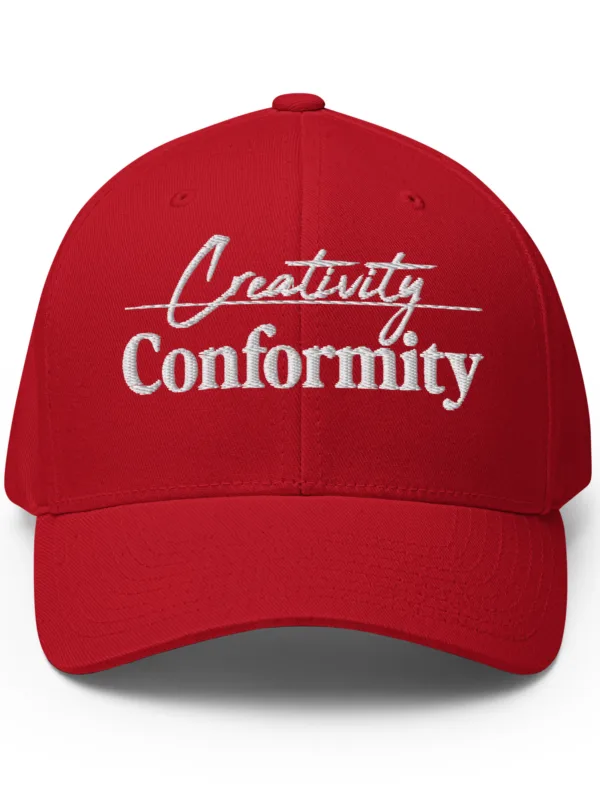 Creativity / Conformity (white text) - Structured Twill Cap - Image 5